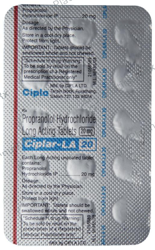 Ciplar LA 20mg Tablet 15s