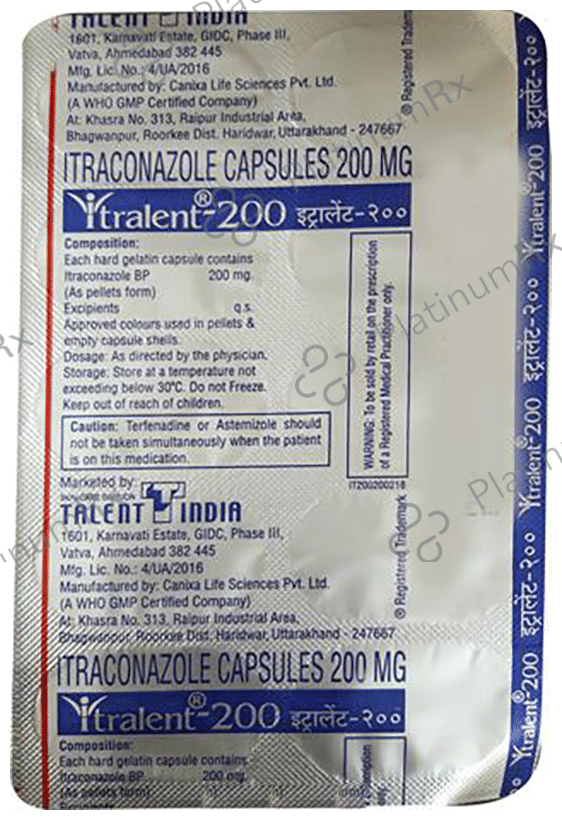 Itralent 200mg Capsule 10s