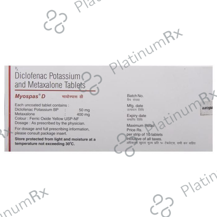 Myospas D 50/400mg Tablet 10s
