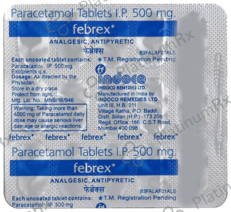 Febrex 500mg Tablet 15s