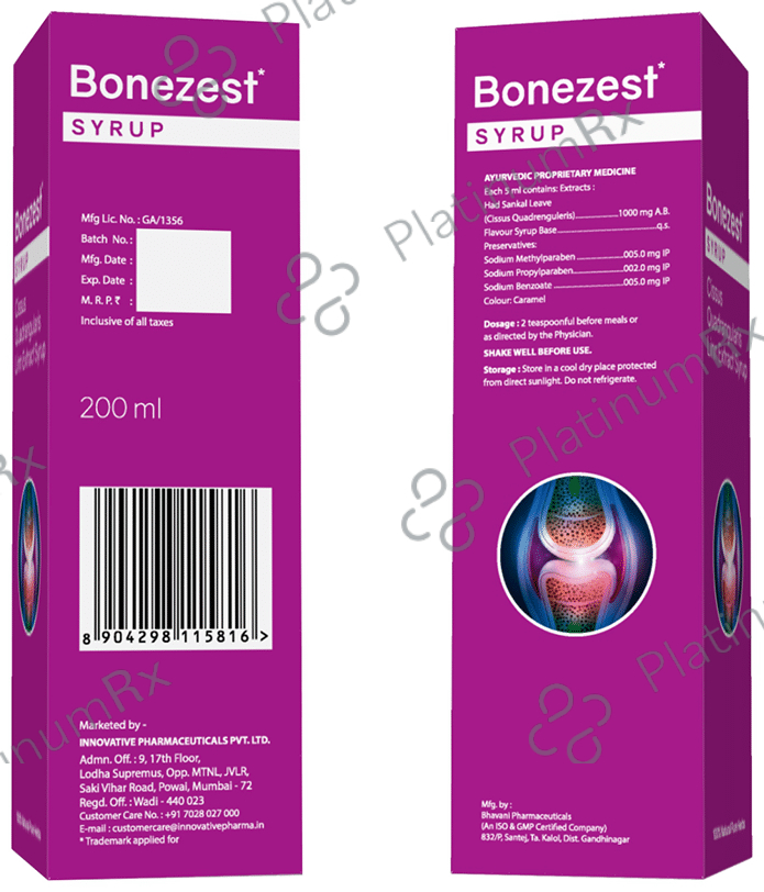 Bonezest Syrup (200ml Each) 1 Bottle