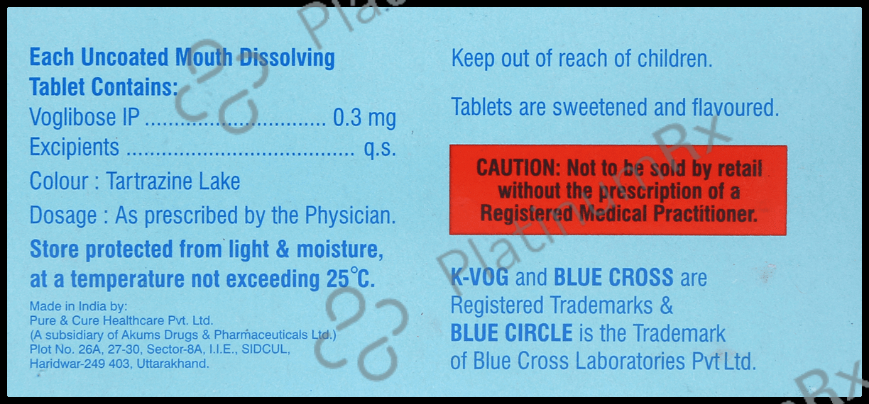K Vog 0.3mg Tablet MD 15s