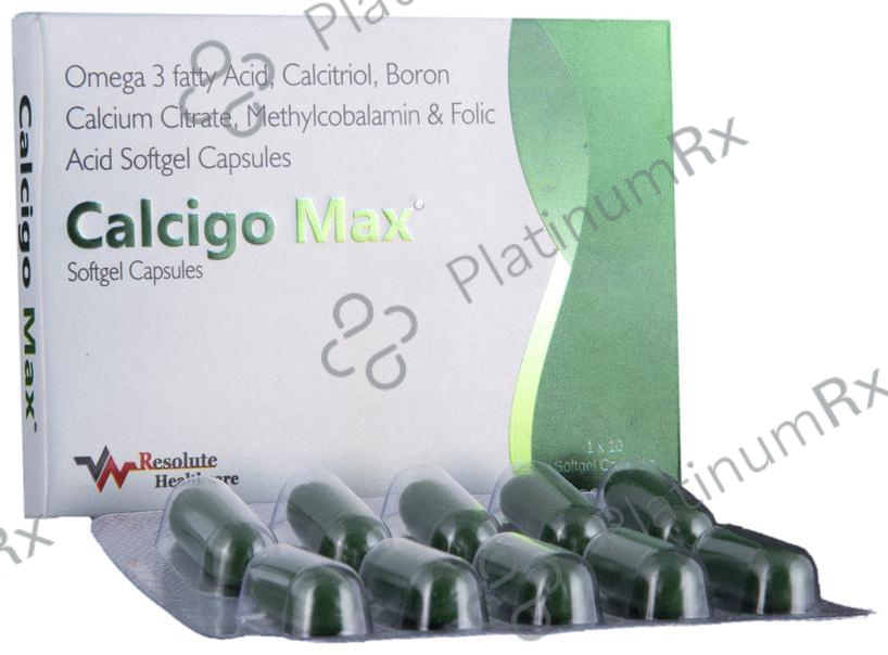 Calcigo Max Softgel Capsule 10 Soft Gelatin Capsule