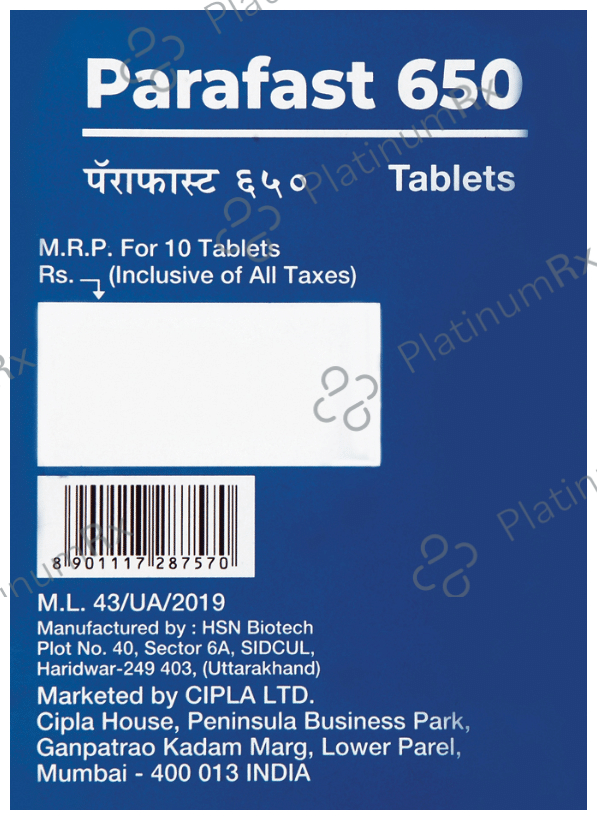 Parafast 650mg Tablet 10s