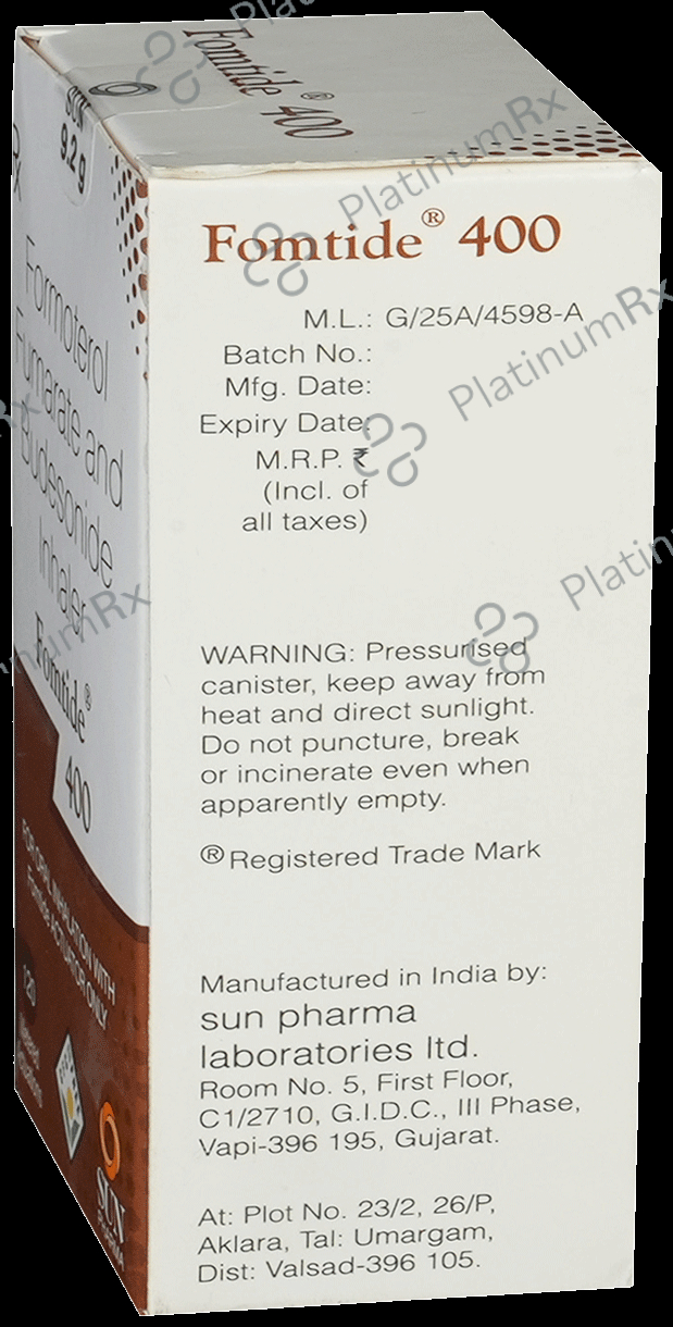 Fomtide 400/6mcg CFC Free Inhaler 120MDI