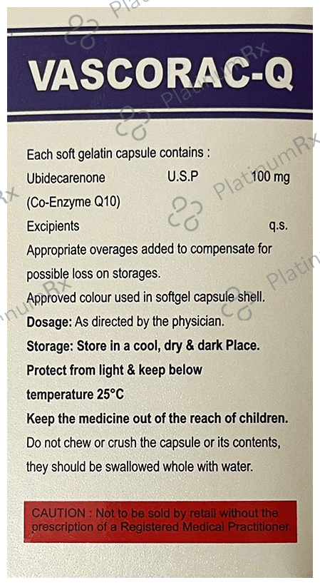 Vascorac-Q Softgel Capsule 30 Soft Gelatin Capsule