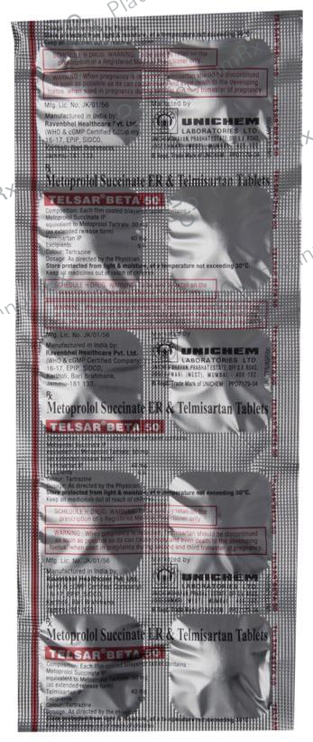 Telsar Beta 50 Tablet ER 10 tablets