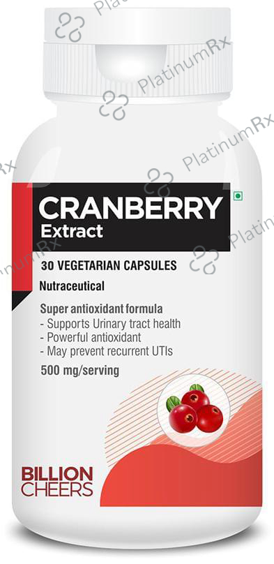 Billion Cheers Cranberry Extract Vegetarian Capsules
