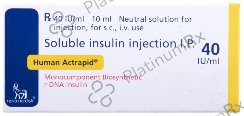 Human Actrapid (40 IU/ml) (1*10ml Vial)
