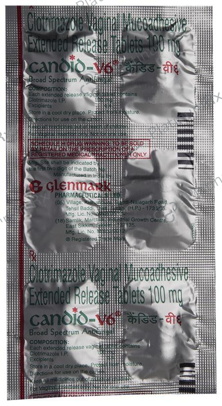Candid V6 100mg Tablet ER 6s