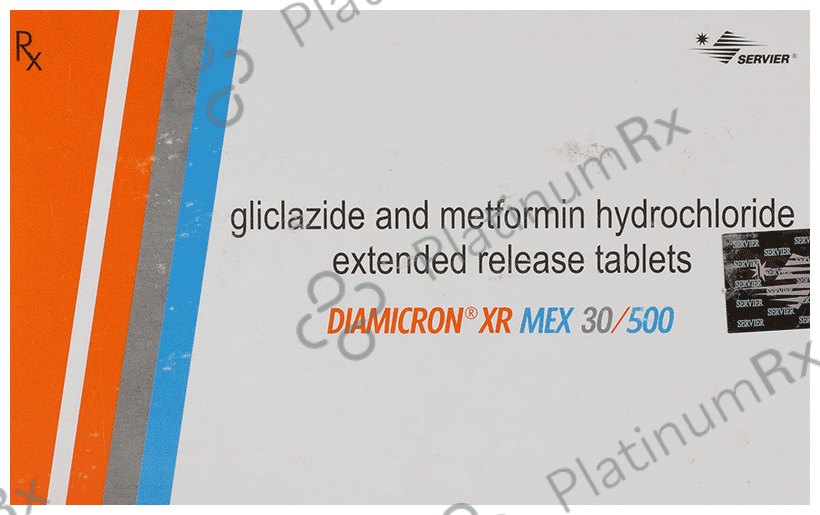 Diamicron XR Mex 30/500mg Tablet ER 15s