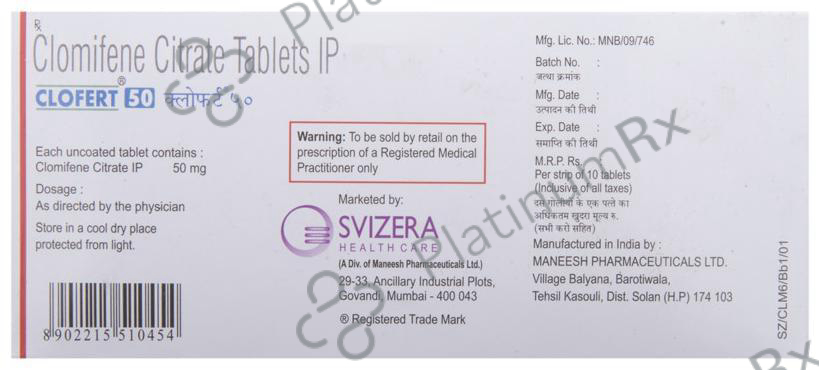 Clofert 50mg Tablet 10s