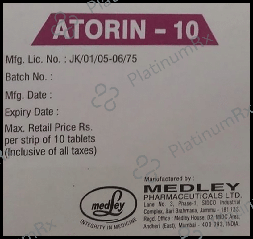 Atorin 10mg Tablet 10s