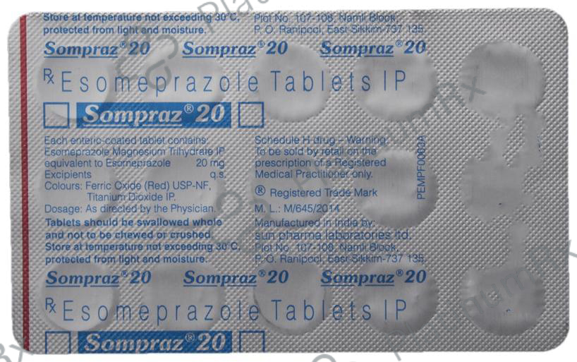 Sompraz 20mg Tablet 15s