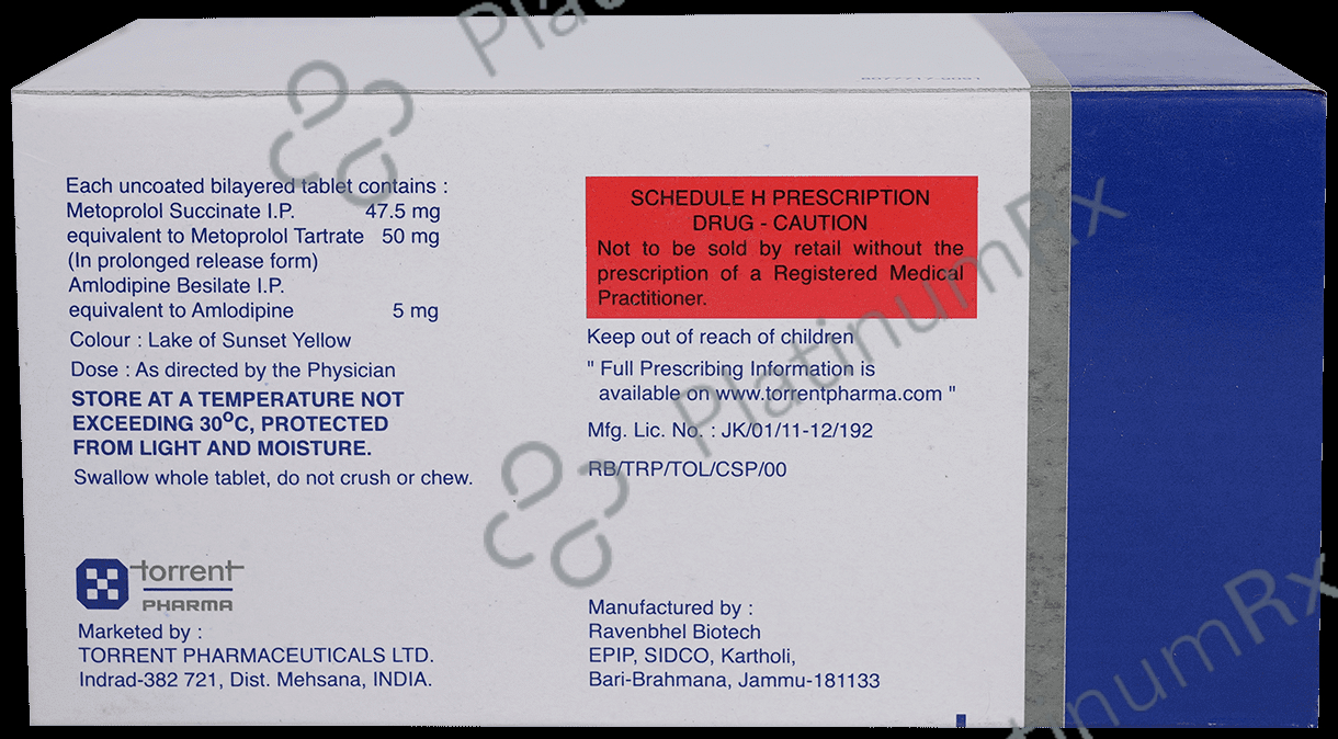 Tolol AM 50 5/50mg Tablet PR 10s