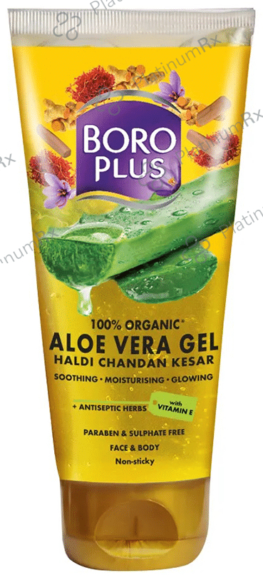 Boroplus 100% Organic Aloe Vera Gel Haldi Chandan Kesar 150 ml