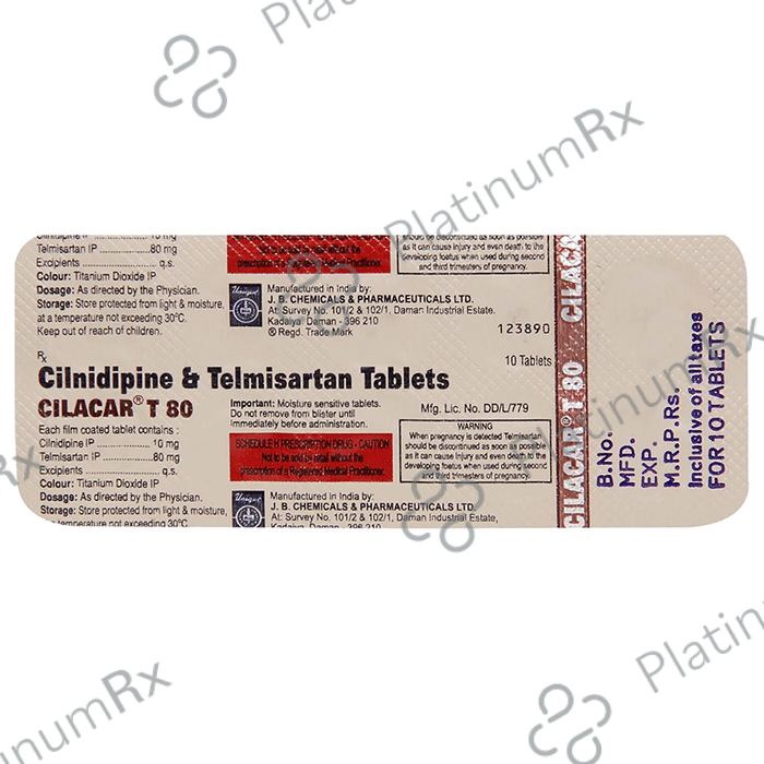 Cilacar T 80 Tablet 10 Tablet