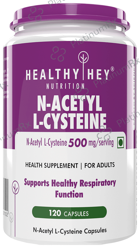 HealthyHey Nutrition N-Acetyl L-Cysteine 500mg for Healthy Respiratory Function - Capsule