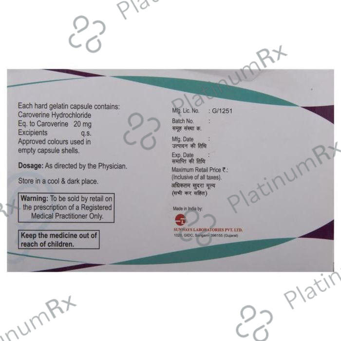 Tinnicar 20mg Capsule 10s