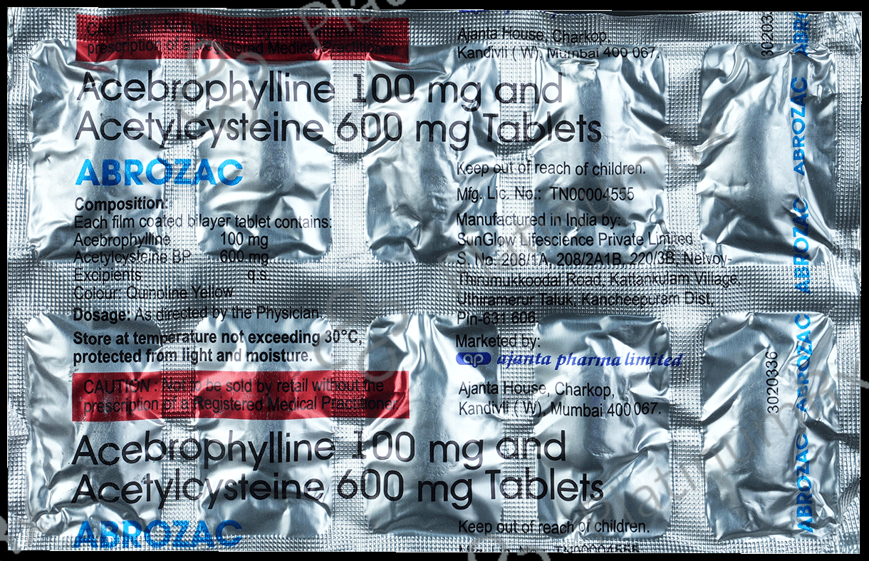 Abrozac 100mg/600mg Tablet