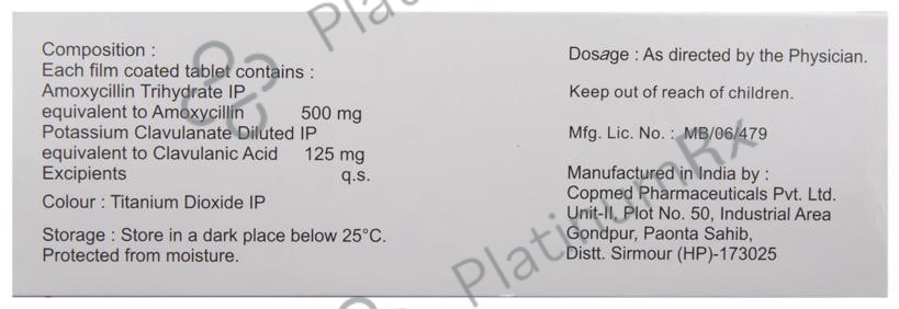 Moxiforce CV 500/125mg Tablet 10s