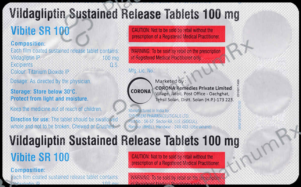 Vibite 100mg Tablet SR 15s