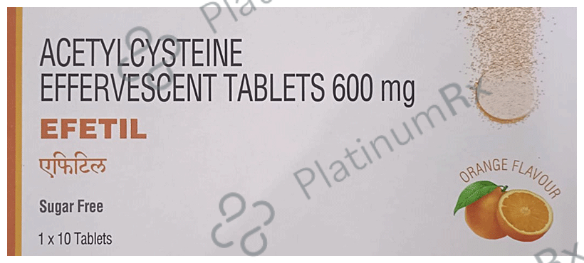 Efetil Tablet Orange Sugar Free