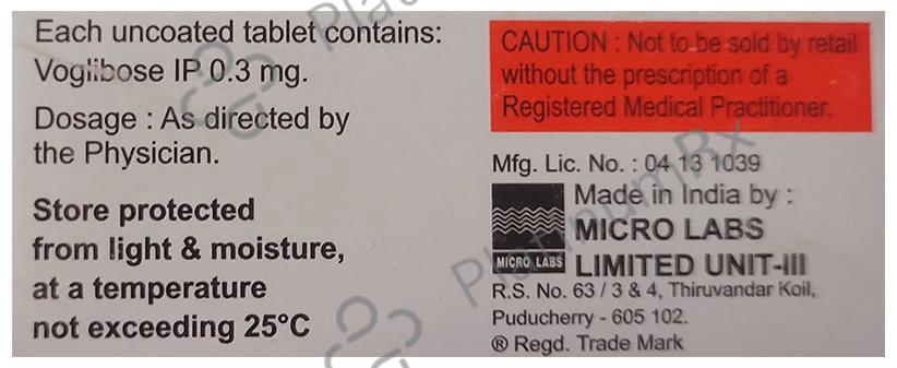 Voglinorm 0.3mg Tablet 15s
