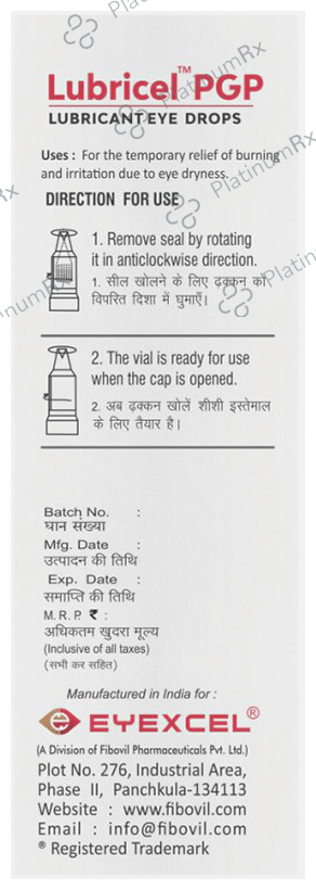 Lubricel PGP Eye Drop