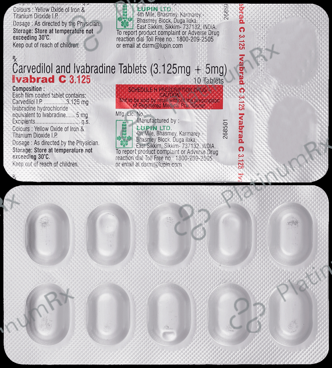 Ivabrad C 3.125mg/5mg Tablet