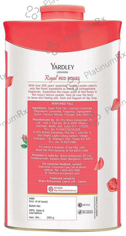 Yardley London Royal Red Roses Perfumed Talc