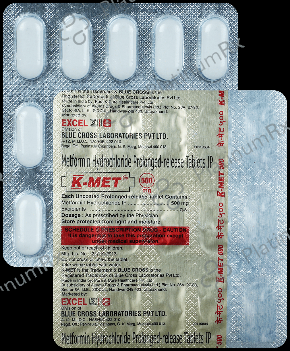 K Met 500mg PR Tablet 15s