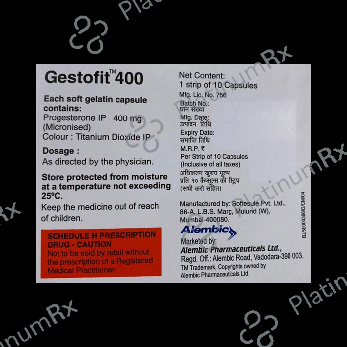 Gestofit 400mg Soft Gelatin Capsule 10s