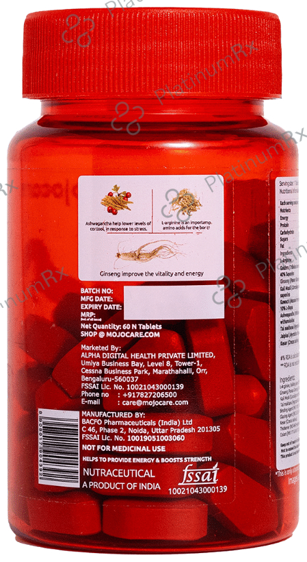 Mojocare Hard & Up Tablet with Ashwagandha, Ginseng & L-Arginine - Helps Boost Strength & Energy 60 tablets