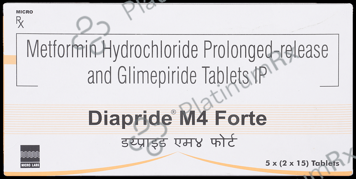 Diapride M4 Forte 4/1000mg Tablet PR 15s