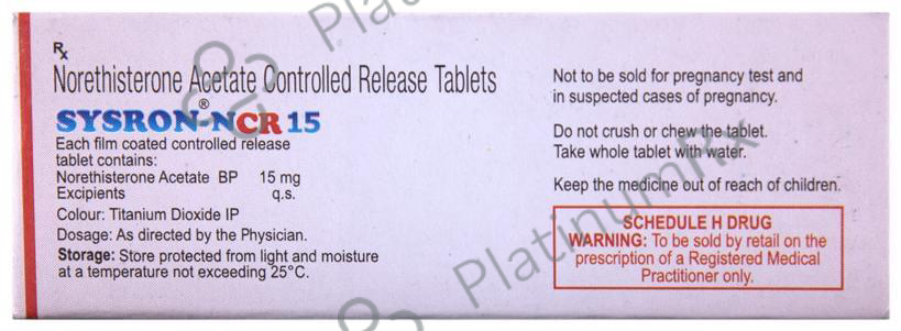 Sysron NCR 15mg Tablet 5s