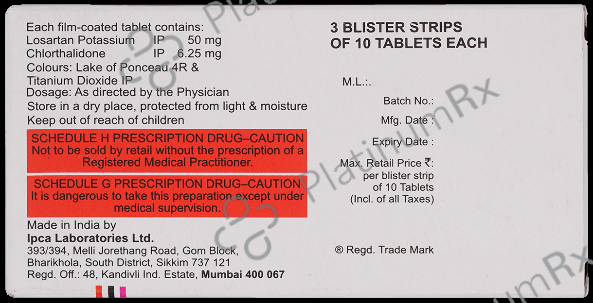 Losanorm-CH 50/6.25 Tablet
