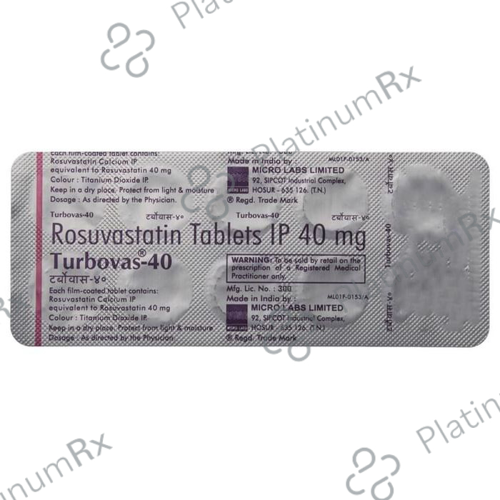 Turbovas 40mg Tablet 10s