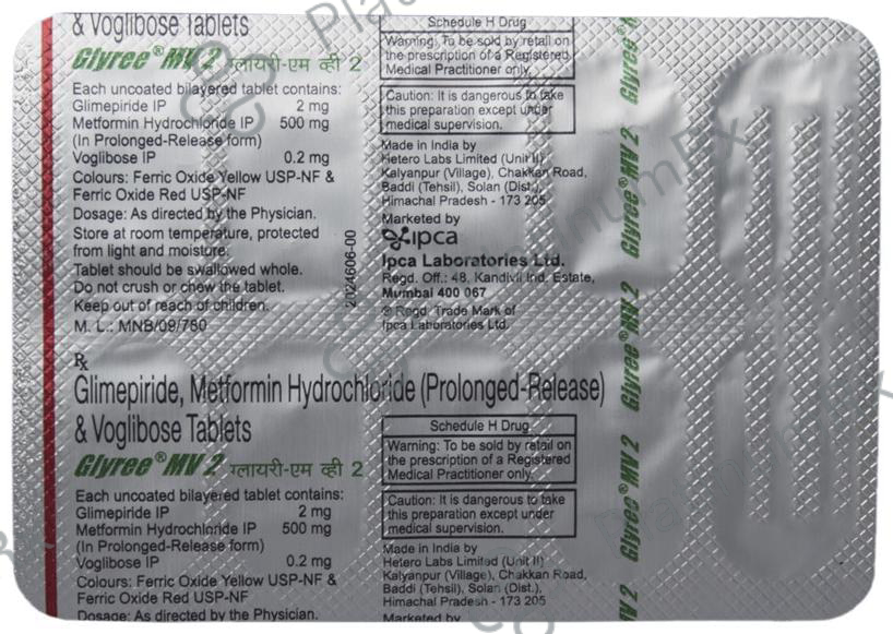 Glyree MV 2/500/0.2mg Tablet PR 10s