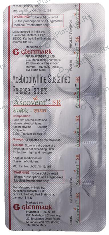 Ascovent SR 200mg Tablet 10s