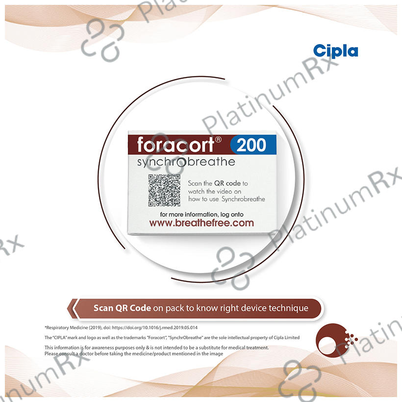 Foracort 200/6mcg Synchrobreathe Inhaler 120MDI
