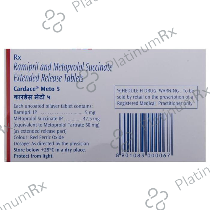 Cardace Meto 5/50mg Tablet ER 10s