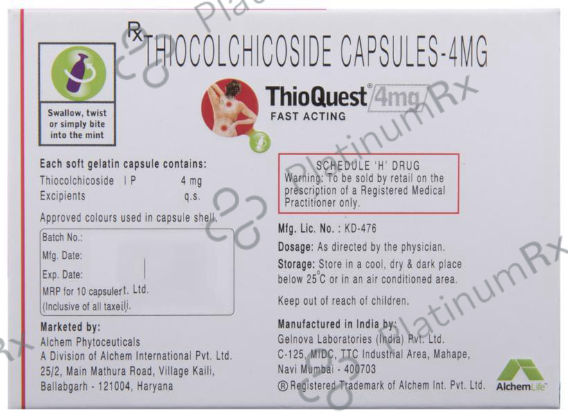 Thioquest 4mg Fast Acting Capsule