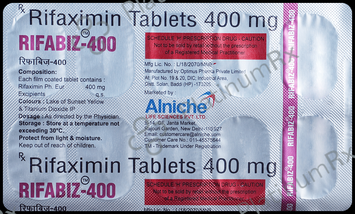 Rifabiz 400mg Tablet 10s