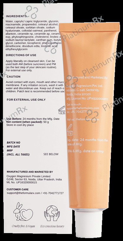 The Formularx Barrier Relief Lightweight Ceramide Moisturiser