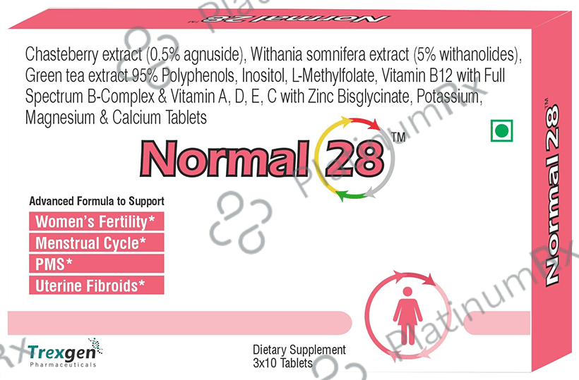 Trexgen Normal 28 Periods, PMS, Infertility & Cyst Care Tablet