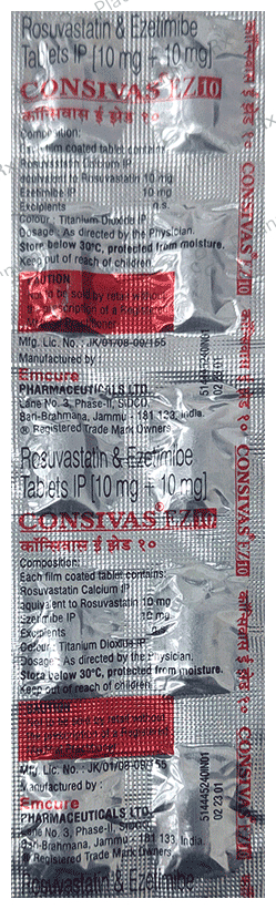Consivas EZ 10/10mg Tablet 10s