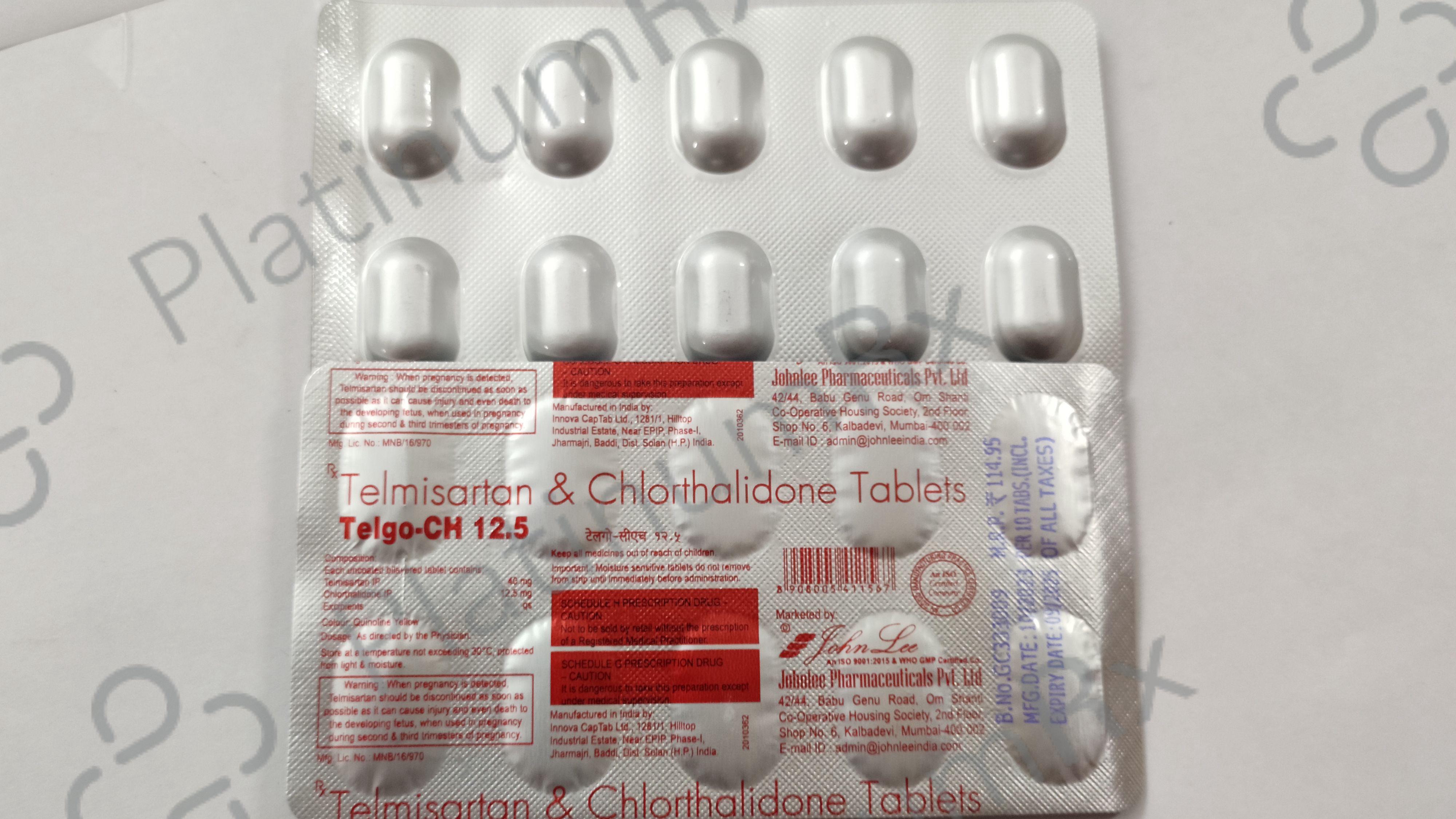 Telgo CH 40/12.5mg Tablet 10s