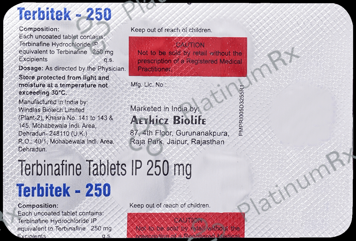 Terbitek 250mg Tablet