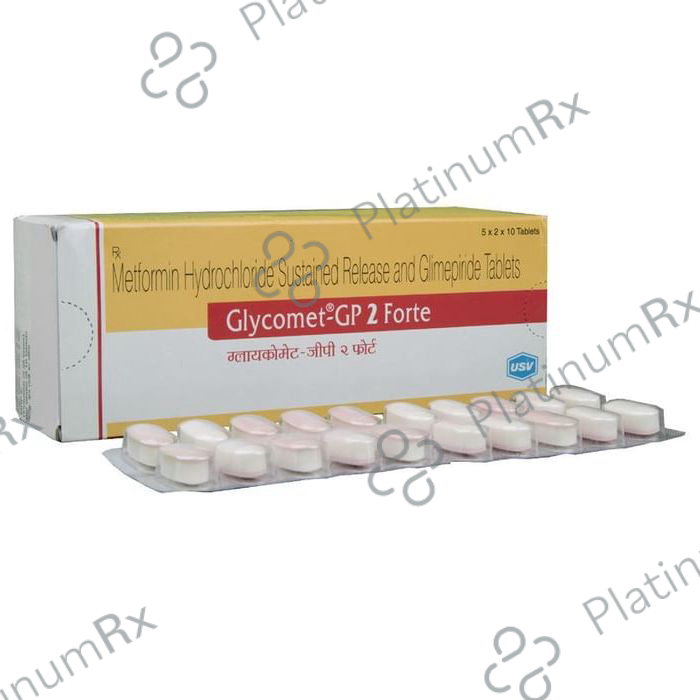 Glycomet GP Forte 2/1000mg Tablet SR 10s